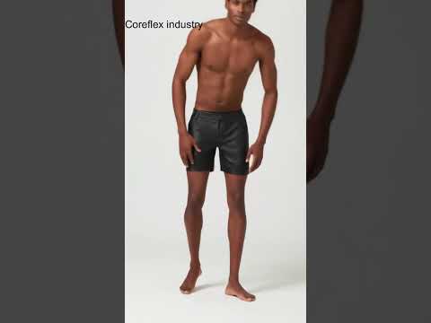 Sheepskin Black Leather Shorts