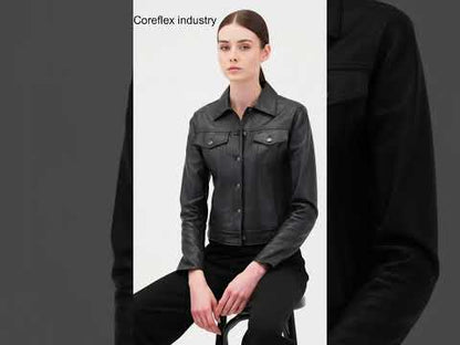 Leather Button Down Shirt Women's