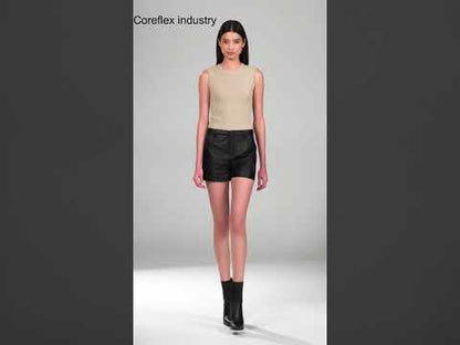 Leather Shorts Plus Size Women's