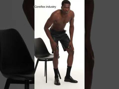 Høylivede skinnshorts