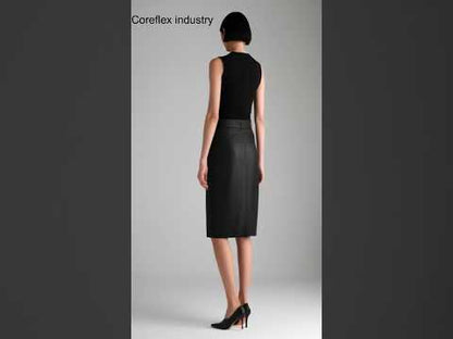 Long Leather Skirt