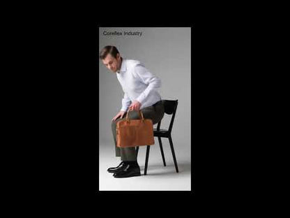 Vintage Brown Leather Laptop Bag