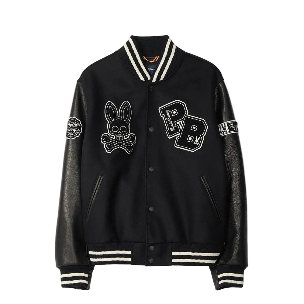 Varsity Mixed Media Bomber Jacket