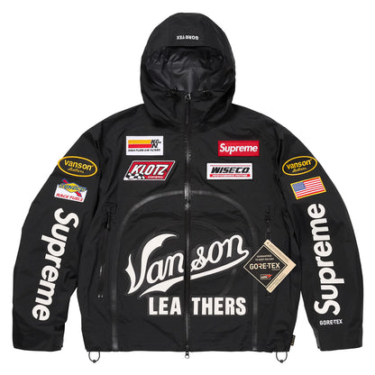GORE-TEX 3-layer nylon shell jacket with waterproof zip pockets and adjustable hood