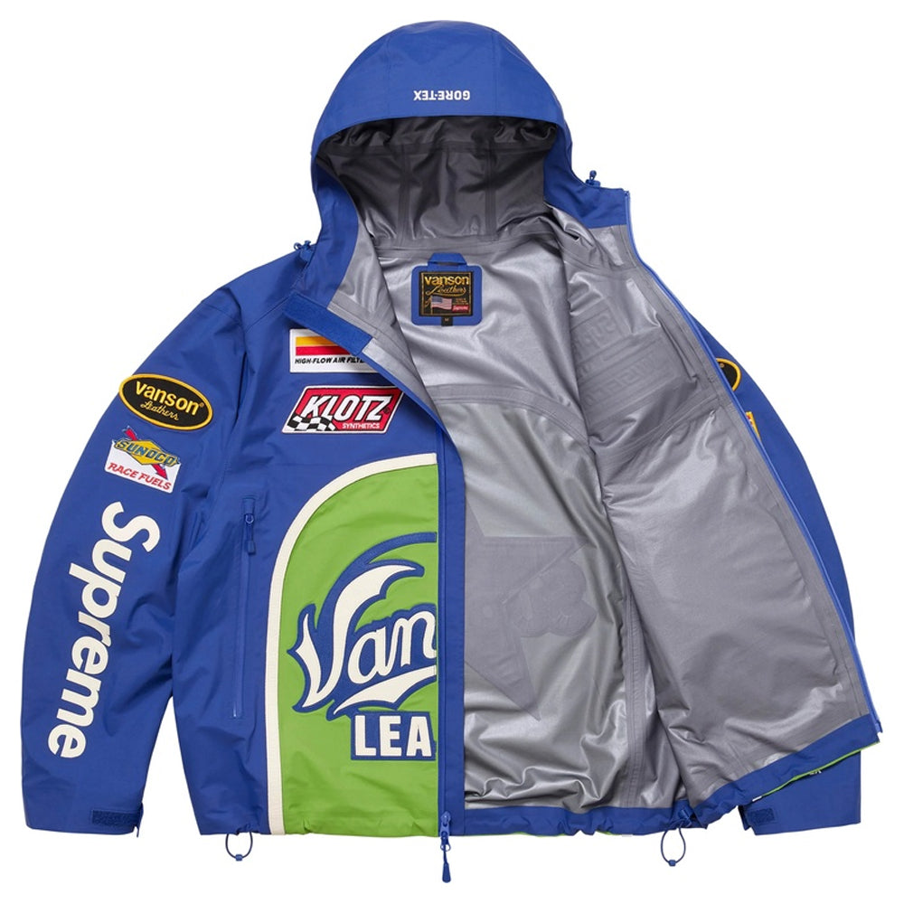 GORE-TEX 3-layer nylon shell jacket with waterproof zip pockets and adjustable hood