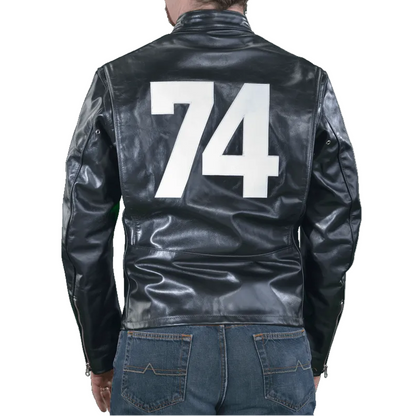 Race Jacket W/patches Jacket Leather Motorcycle